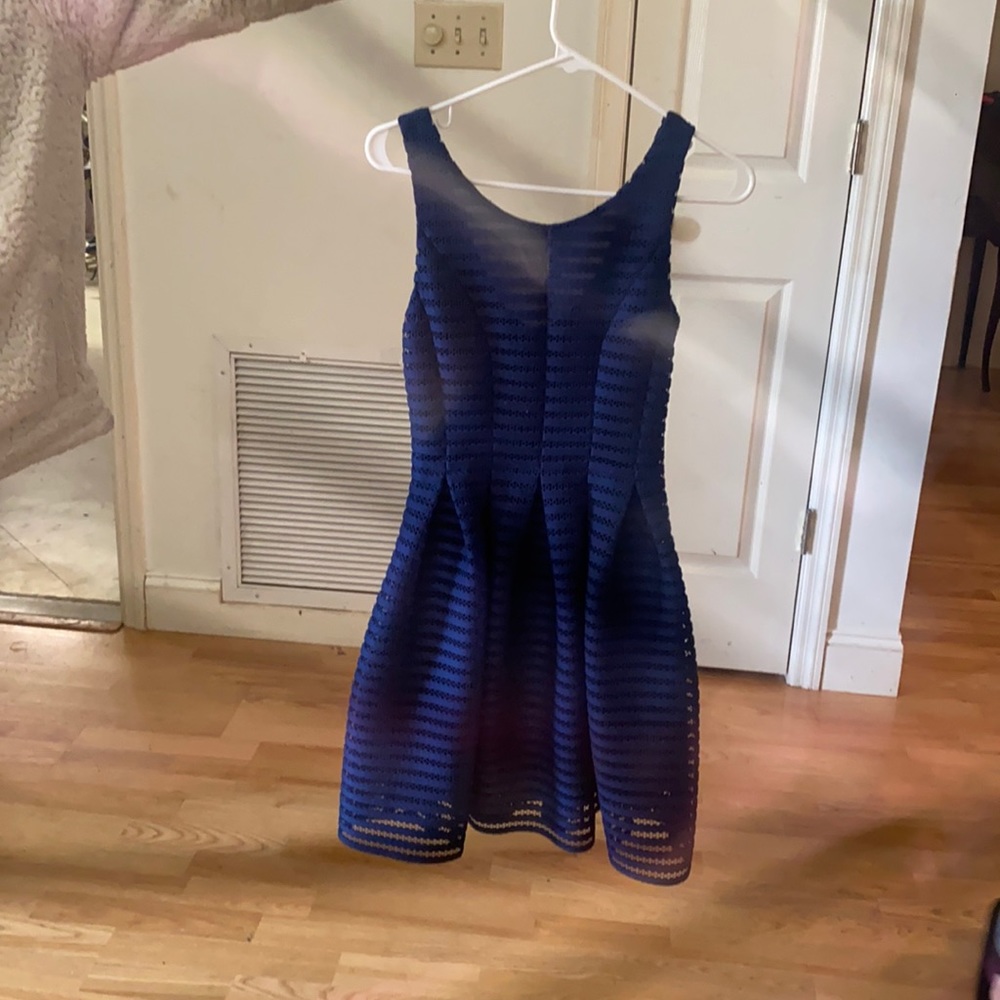 Blue bell skirt dress